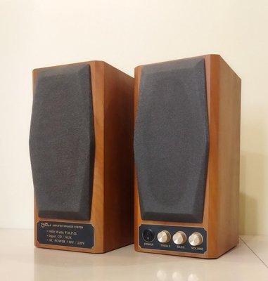 台灣製 Tipsound 4吋 主動式喇叭 木質音箱 amplifier speaker system