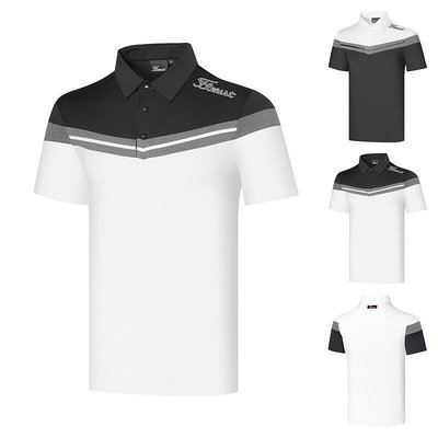 台灣現貨Titleist 高爾夫男士短袖T恤上衣 golf男防曬速乾球衣服POLO衫可訂製吸汗