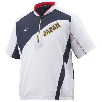 Men's Japan Baseball Mizuno White Authentic Short Sleeve Shirt