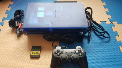 【回憶瘋】售PS2 藍色透明色主機(可玩硬碟)--贈送320GB硬碟  日本限定藍色透明主機數量稀少