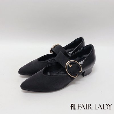 小葉鞋鞋 (5964 黑)【聊聊享優惠】Fair Lady 芯太軟 腰帶裝飾瑪莉珍鞋 (602370)