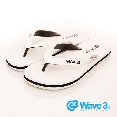 【阿波的窩 Apo's house】Wave3 男款 單漸層 內外雙色耳帶 夾腳拖鞋-白黑色 台灣製 獨家設計ESP 5代