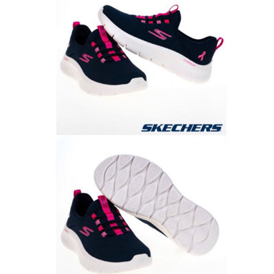 【SKECHERS】女鞋 健走系列 GO WALK FLEX 寬楦款 粉紅絲帶限定款 九成新