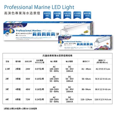 海威水族~ ISTA 伊士達．二代 高演色專業海水造景燈 120cm / 4尺．免運費 台灣製 2代 2.0