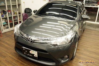 Dr. Color 玩色專業汽車包膜 Toyota Vios 細紋自體修復透明犀牛皮_前下巴 / 引擎蓋 / 門碗