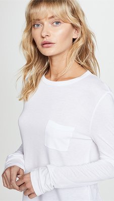T by Alexander Wang Classic Cropped Long Sleeve Tee