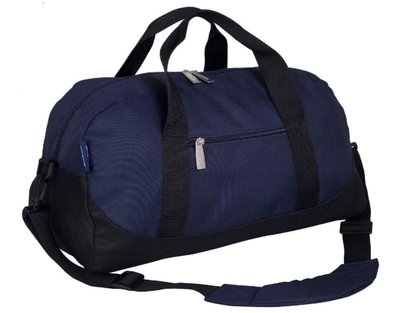 12067A 歐洲進口 簡約深藍色行李袋兒童旅行背袋運動背包大容量提袋 旅行包旅遊行李袋側背包遠足旅行過夜背袋