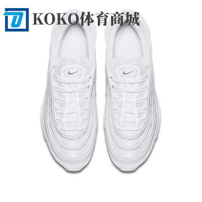 Nike男鞋Air Max 97純白子彈頭氣墊緩震運動跑步鞋921826-101