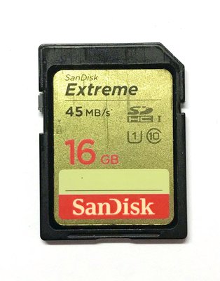 Sandisk Extreme 16G SDHC 45MB/S* 公司貨二手良品