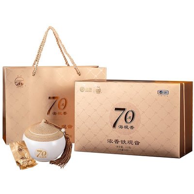 中茶 海堤茶葉 鐵觀音濃香型禮盒裝 70度濃香鐵觀音112g茶葉 精選茶葉 普洱 烏龍 品牌茶葉