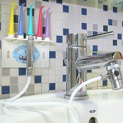SPA潔牙機*沖牙器沖牙機*洗牙器*牙齒保健矯正器假牙植牙套口腔衛生清潔用品.獨家附贈銅製分水器+舊式水龍頭接頭