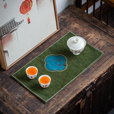 “正品”小茶席麻布防水桌旗禪意布藝茶具墊子日式現代家用茶臺茶桌布配件