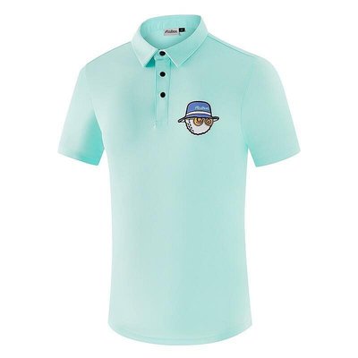 新款推薦 MALBON高爾夫短袖T恤男夏季舒適運動Polo衫 Golf服男乾球衣22013-可開發票