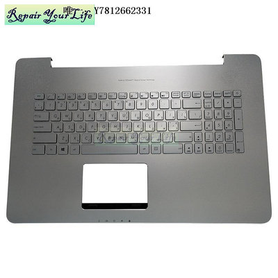 電腦零件ASUS華碩G551/JK G552 N752VX N752VW筆記本鍵盤銀色C殼帶背光UA筆電配件