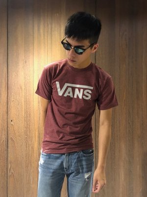 美國百分百【全新真品】VANS T恤 T-shirt 短袖 卡車 滑板 潮流 logo 復古紅 G738