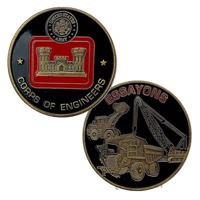 特價！現貨 美國陸軍工兵部隊鍍金浮雕紀念章 收藏幣金幣硬幣紀念幣