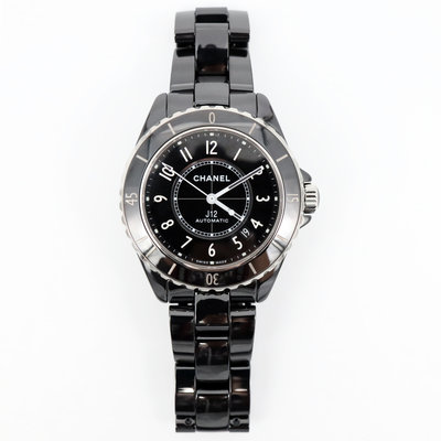 【時光鐘錶公司】CHANEL 香奈兒 J12 H5697 38mm 黑 自動上鍊陶瓷機械腕錶  陶瓷錶｜客戶寄售