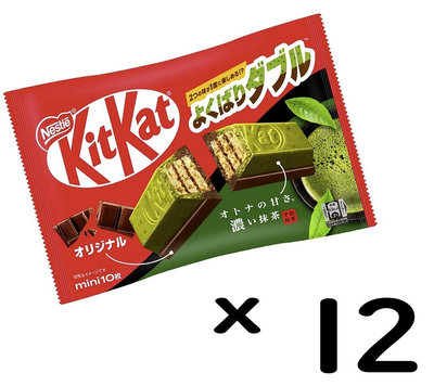 《FOS》日本製 KitKat 濃郁抹茶 巧克力 威化餅乾 (10枚x12包) 期間限定 送禮 必買 零食 熱銷 2023新款