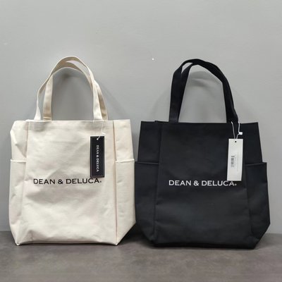 【熱賣精選】日本dean&deluca帆布單肩包學生休閑購物袋包個性印花學生手提袋