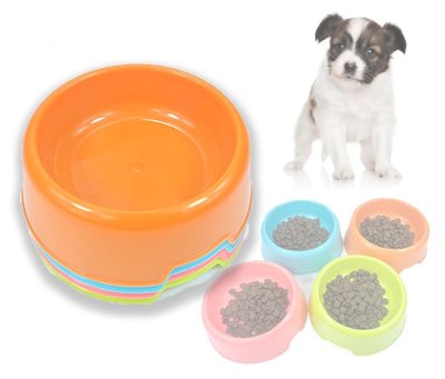 寵喵百貨 可推疊 彩色寵物餐具 彩色單碗 純色寵物單碗 塑膠寵物碗 塑膠單碗 單口碗 圓碗 貓碗 狗碗 塑膠碗 寵物碗