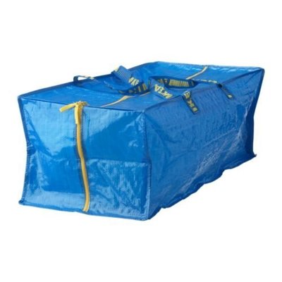 FRAKTA 76公升收納袋 雙帶設計 可揹可提或是當成背包 承重25公斤 可摺疊收納 有拉鍊 出國旅行