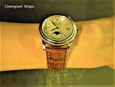 寶鉑咖啡色鱷魚錶帶訂製巧將手工錶帶Chergiant BLANCPAIN custom padd croco strap