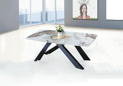☆[新荷傢俱] E 1203☆(潘朵拉) 5尺岩板餐桌 6尺潘朵拉岩板餐桌 洽談桌 LOFT 工業風餐桌