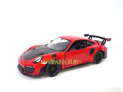 Mini酷啵玩具館~原廠授權Porsche 911 GT2 RS 保時捷合金車~迴力車-紅