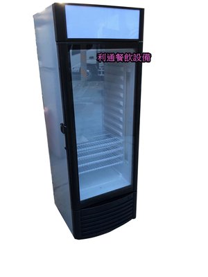 《利通餐飲設備》1門玻璃冰箱(黑色) 252L 單門冰箱 一門冰箱 冷藏冰箱