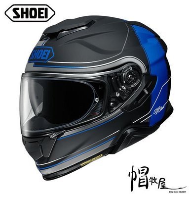 【帽牧屋】日本 SHOEI GT-AIR II CROSSBAR TC-10 全罩安全帽 內墨片 透氣 消光黑/藍