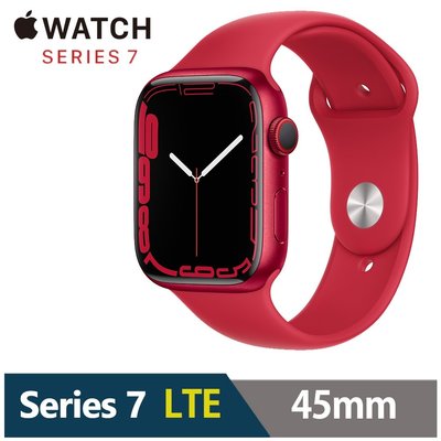Apple Watch S7 45mm 鋁金屬錶殼配運動錶帶(GPS+Cellular版)