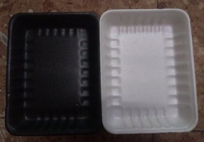 『二手品免運』NO.279 長方形盤*4個 24*18.5cm 保麗龍 保鮮盤 肉品冷凍盤 水果冷藏盤