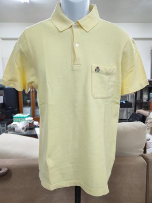 (二手)CERRUTI 1881窄版黃色短袖POLO衫(48)(M)(B613)