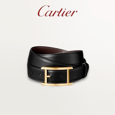 【熱賣精選】Cartier卡地亞Tank系列 雙面可調節腰帶 鍍金鍍鈀飾面牛皮皮帶