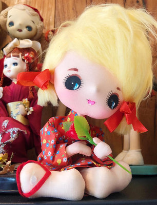 【二手】日本古董宇山娃娃昭和娃娃 古董娃娃音樂盒20677【李掌櫃】