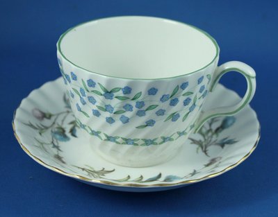 [美]英國百年名瓷ANYSLEY骨瓷茶杯組FORGET- ME- NOT+  BRIGADOON系列