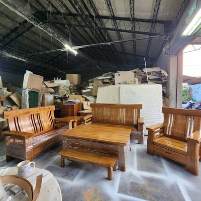 美生活館 印尼 進口 全 柚木原木 自然風格 1+2+3+大小茶几 組椅 (不含椅墊) 整組銷售 如遇缺貨 可預訂