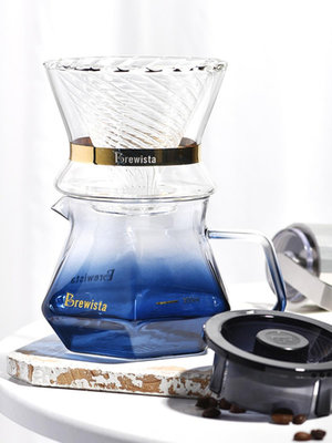 熱賣*Brewista雙層玻璃V60手沖咖啡濾杯家用過濾杯分享壺咖啡套裝器具好鄰居精品店特價