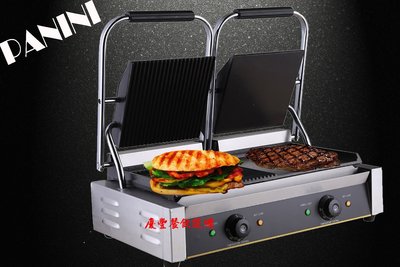 【慶豐餐飲設備】雙板帕里尼機 双面電煎盤 山型烤盤 電力式壓烤機 雙面帕里尼機煎台爐台