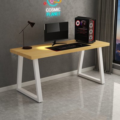 北歐實木電腦桌家用書桌臥室雙人電競桌現代簡約實木辦公桌學習桌