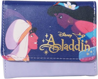Aladdin《促銷特價》日本帶回 迪士尼 正版 阿拉丁 精靈 茉莉公主 短夾 皮夾 零錢包 錢包