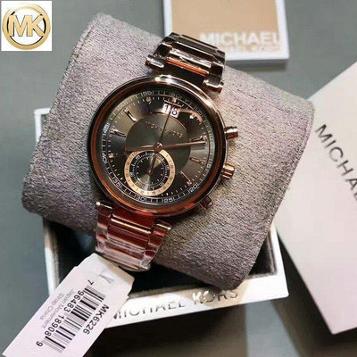 Michael Kors MK手錶雙日曆機芯鋼帶時尚腕錶女錶MK6362