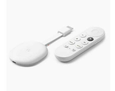 全新現貨 Google Chromecast with Google TV 串流投放裝置連Google TV 遙控器 - snow 白色- *TW*