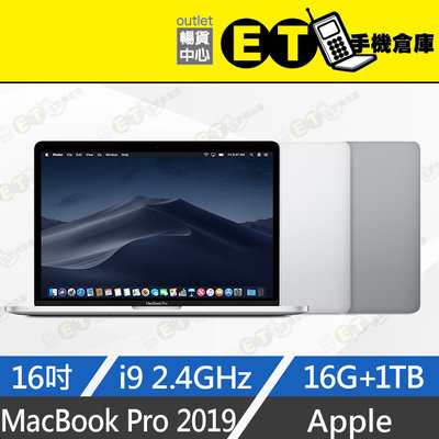 ET手機倉庫【MacBook Pro 2019 2.4GHz i9 16G+1T】A2141（原盒、蘋果、筆電）附發票