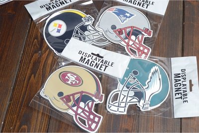 [現貨]美式足球磁性冰箱貼 NFL球隊頭盔牆貼 49人 愛國者 老鷹 鋼人 球迷裝飾牆面背景個性奇特禮物