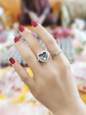 現貨熱銷-泰精16年老店 泰國佛牌 古巴文麗塔娜925銀戒指 心形戒指爆款