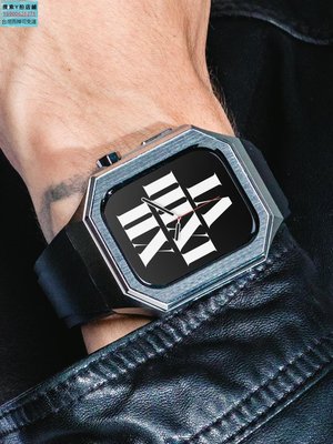 特賣-RP瑞茲柏文 比利時設計 赤子系適用于蘋果手表Apple watch8保護殼改裝陶瓷圈精鋼不銹鋼金屬表殼黑色橡膠表