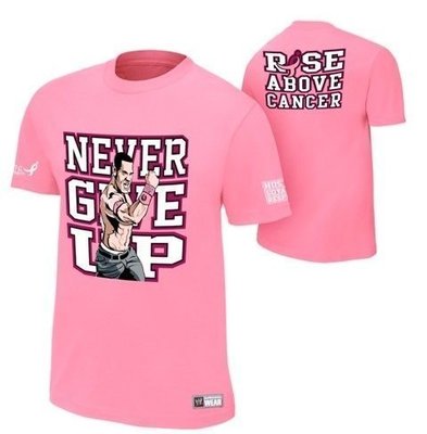 ☆阿Su倉庫☆WWE摔角 John Cena Rise Above Cancer Pink T-Shirt CENA克服病魔公益款 熱賣中