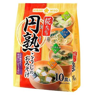 +東瀛go+ HIKARI MISO 円熟 麴熟即食綜合味噌湯10食 4種口味 即席完熟 日本原裝進口