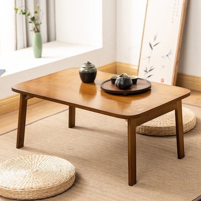 熱銷 客廳家用折疊實木炕桌日式矮桌禪意陽臺茶桌